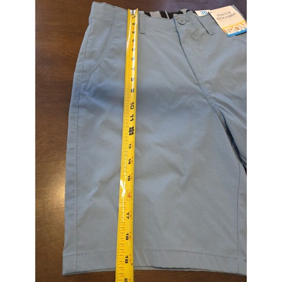NWT Iron Co Mens Shorts Size 30 Stretch Tech Fabric Gulp Blue NEW Casual - Picture 5 of 7